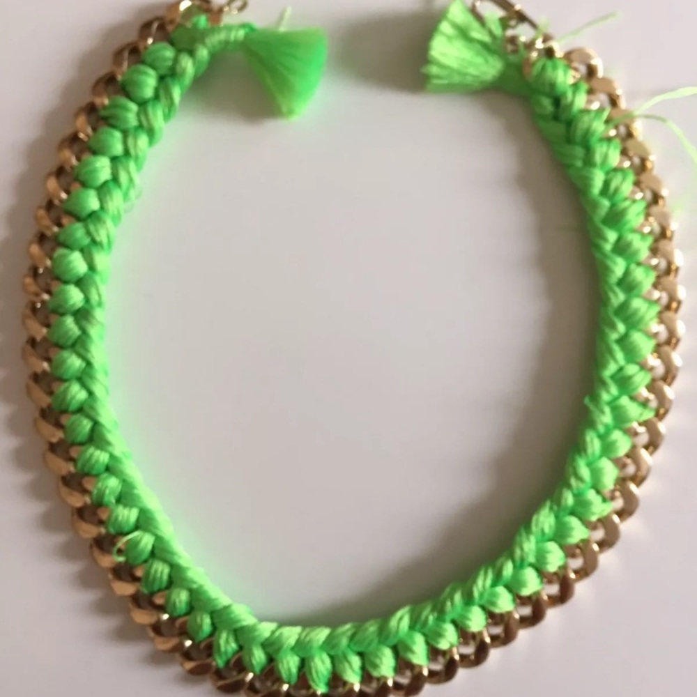 aurelie bidermann Green Thread Gold Chain Choker